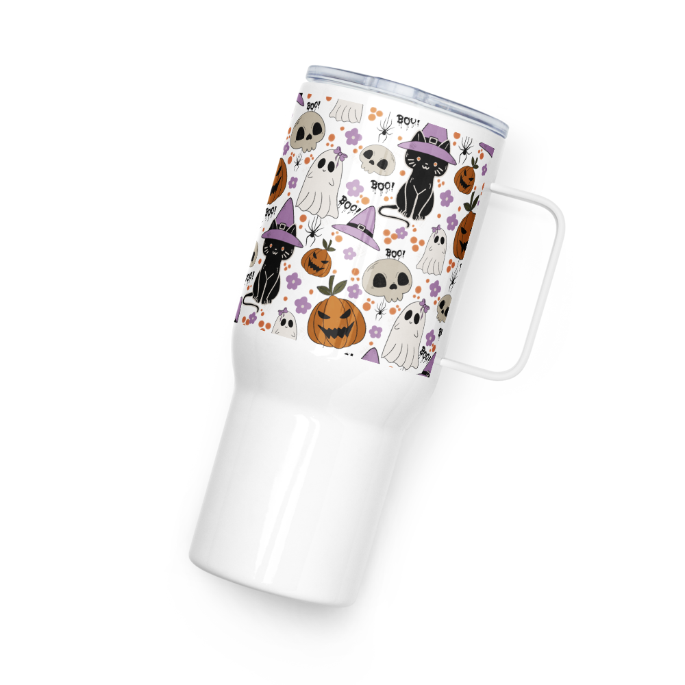 Halloween Vibe Travel mug with a handle