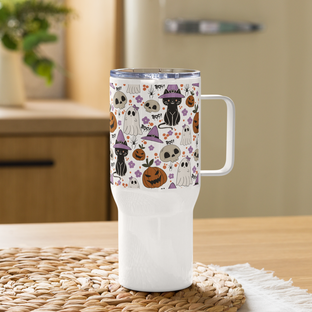 Halloween Vibe Travel mug with a handle