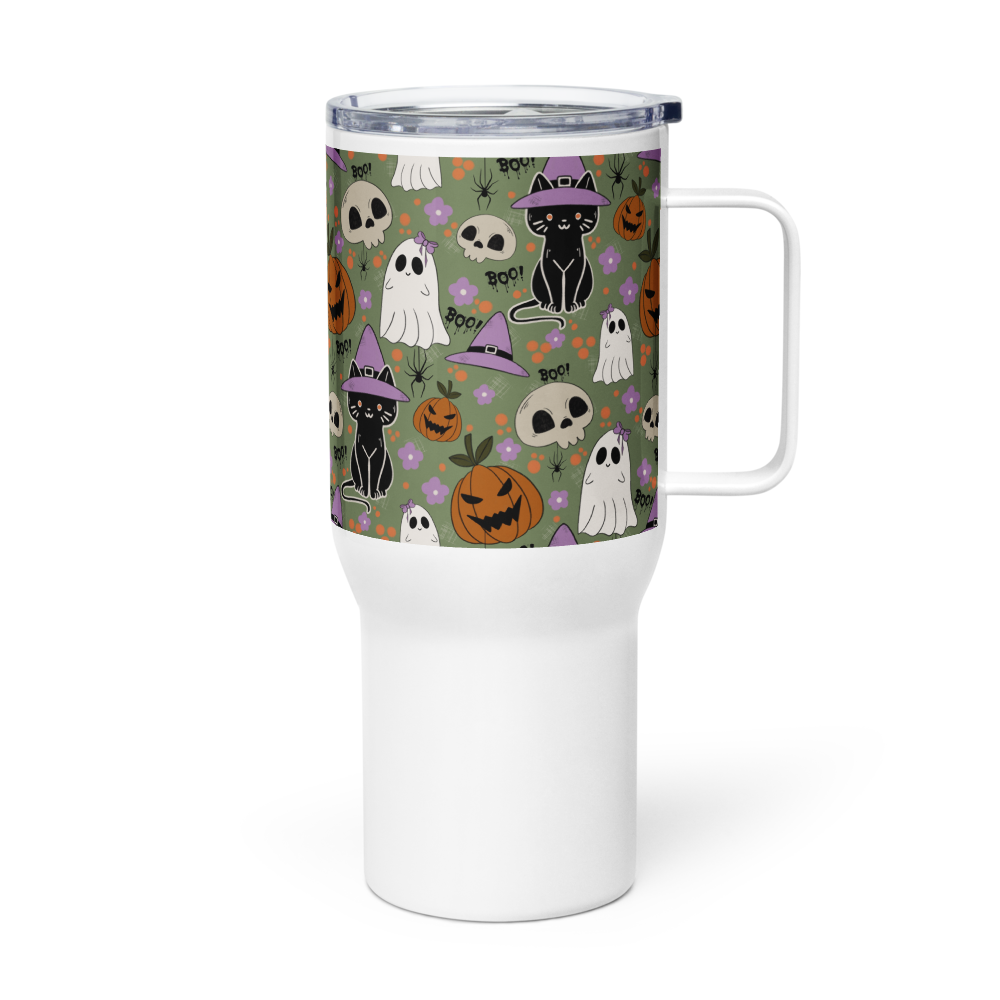 Halloween Vibe Travel mug with a handle