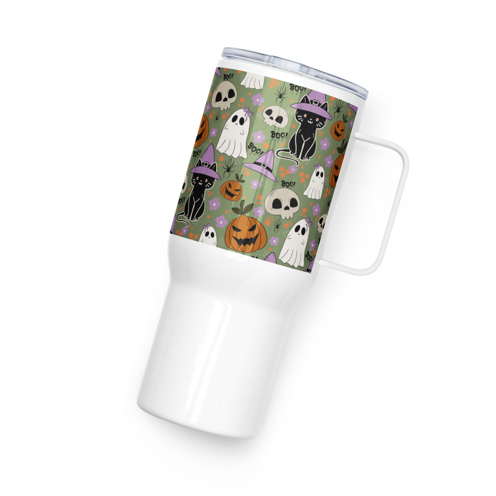 Halloween Vibe Travel mug with a handle