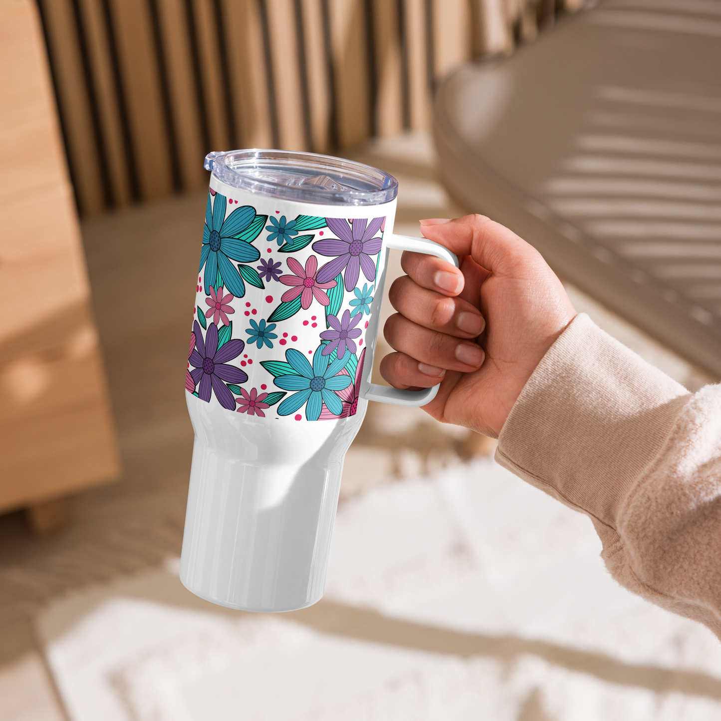 Botanical Arena Travel mug with a handle