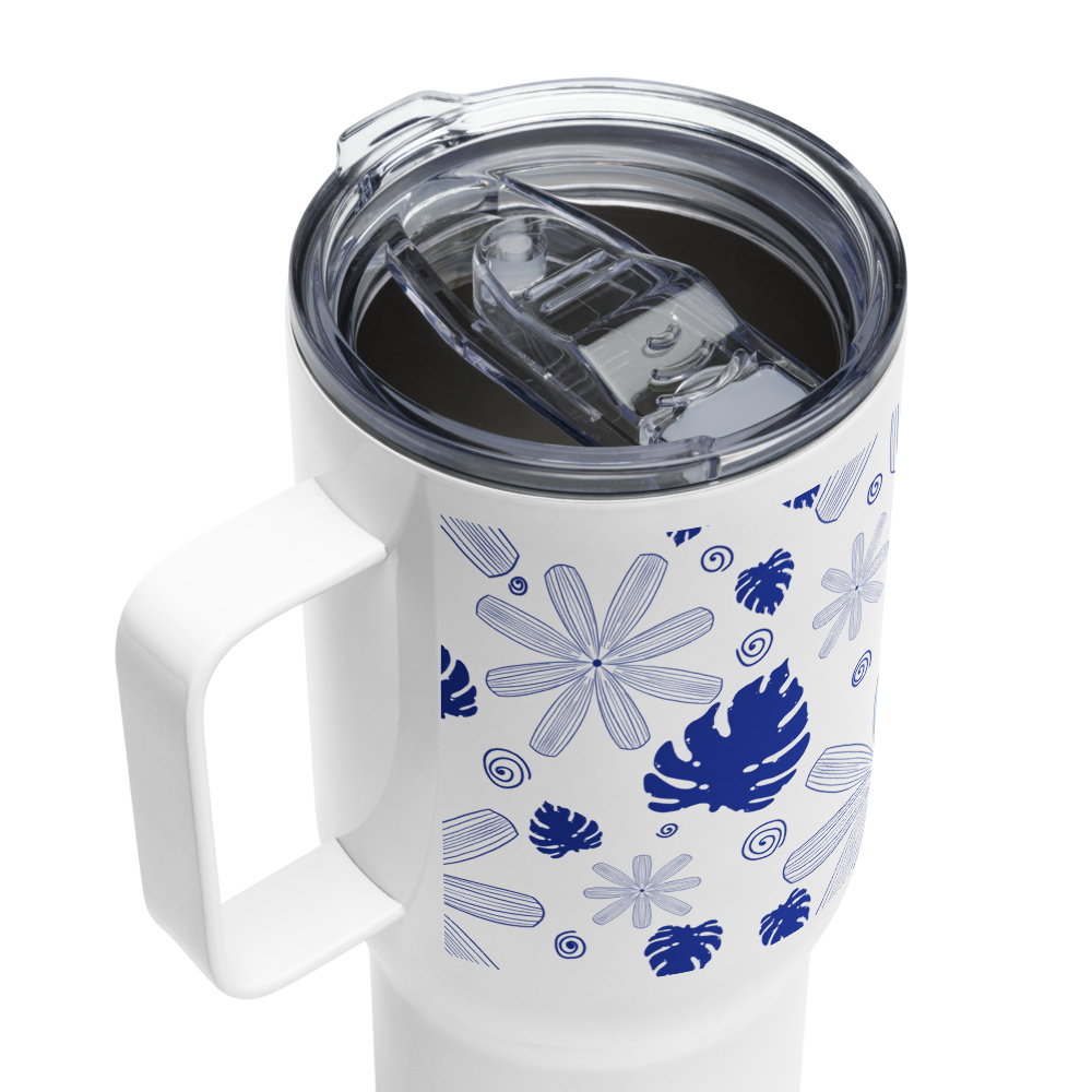 Bloom and Grow Travel mug with a handle