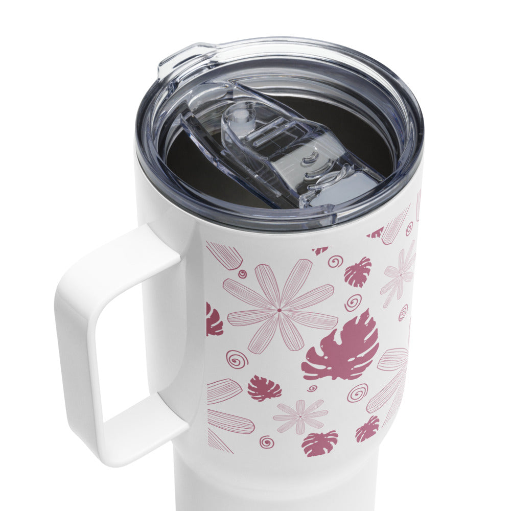 Bloom and Grow Travel mug with a handle