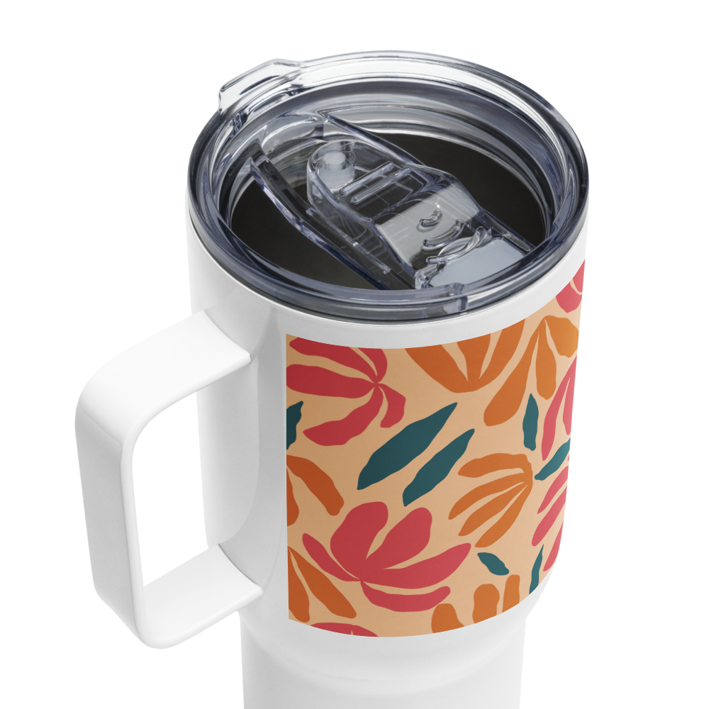 Tropical Radiance Travel mug with a handle