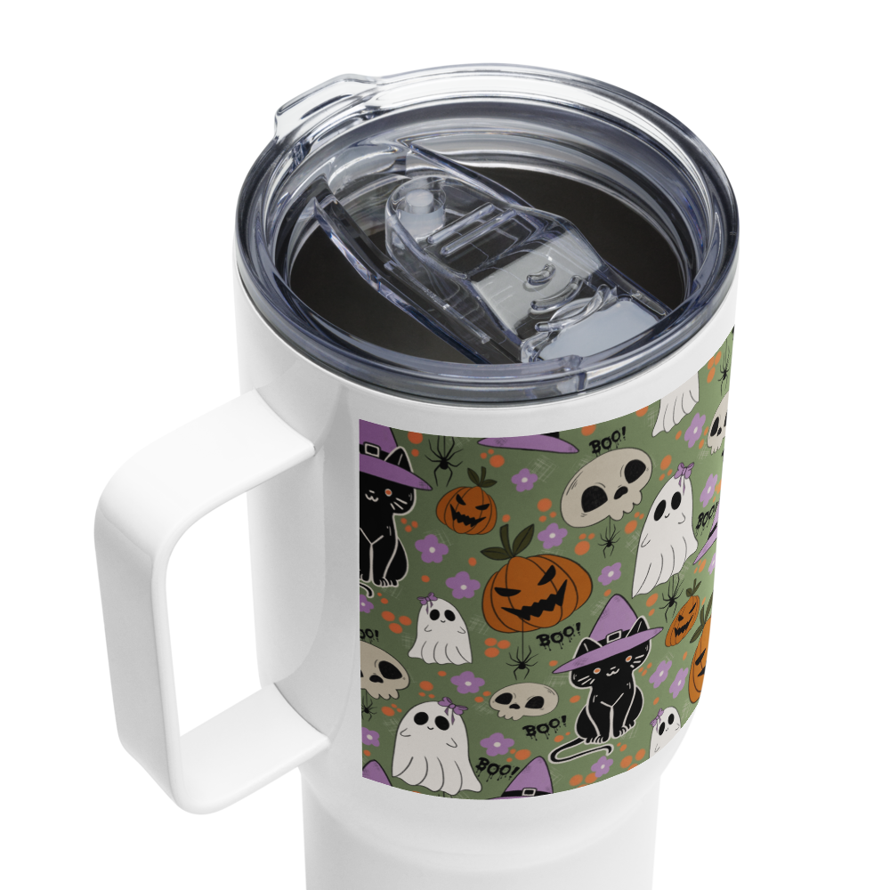 Halloween Vibe Travel mug with a handle