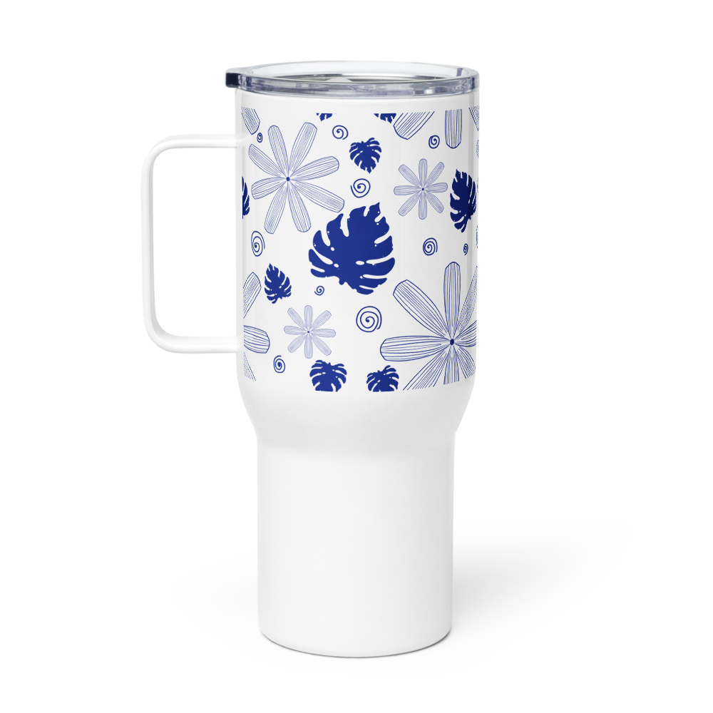 Bloom and Grow Travel mug with a handle