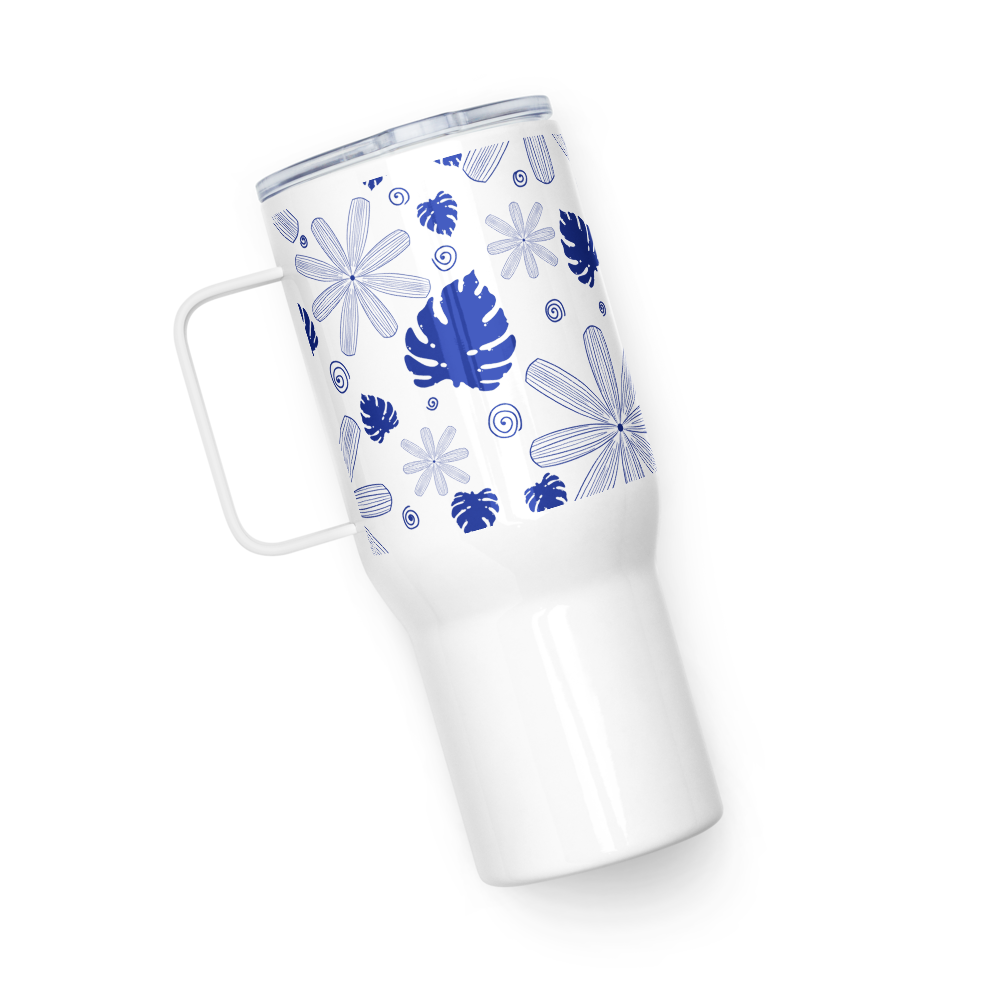 Bloom and Grow Travel mug with a handle