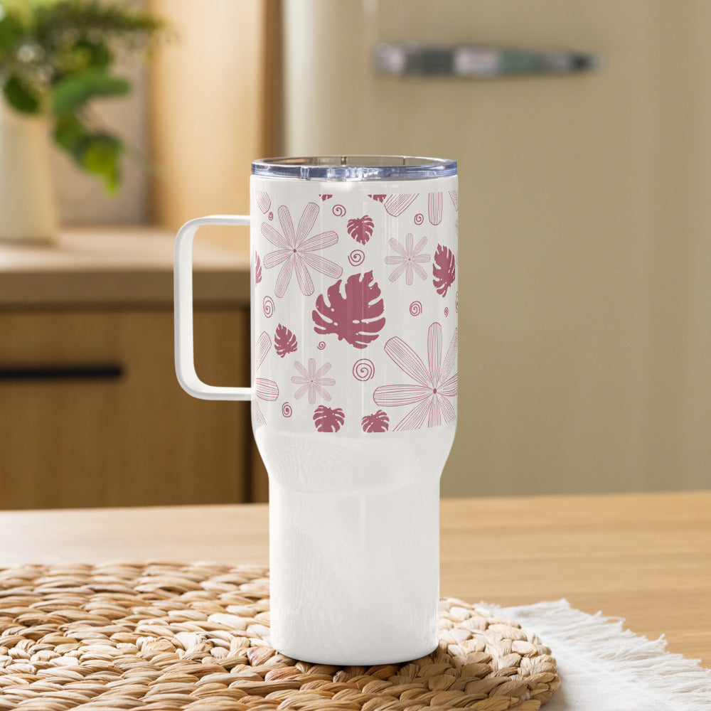 Bloom and Grow Travel mug with a handle