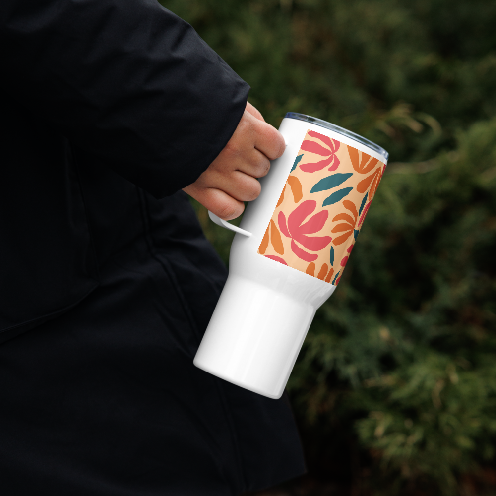 Tropical Radiance Travel mug with a handle