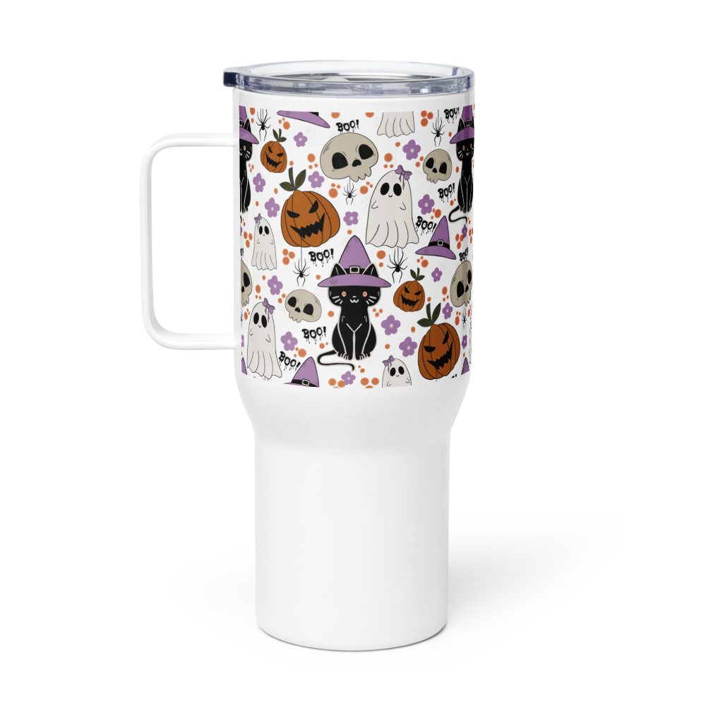 Halloween Vibe Travel mug with a handle