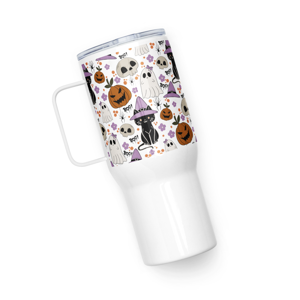 Halloween Vibe Travel mug with a handle