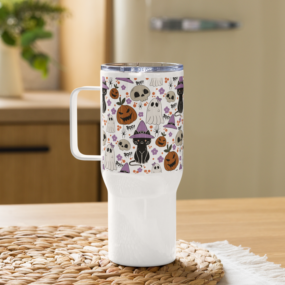 Halloween Vibe Travel mug with a handle