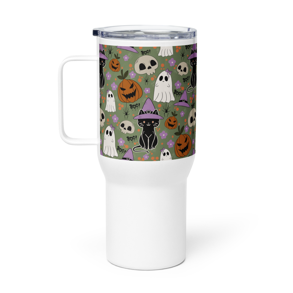 Halloween Vibe Travel mug with a handle