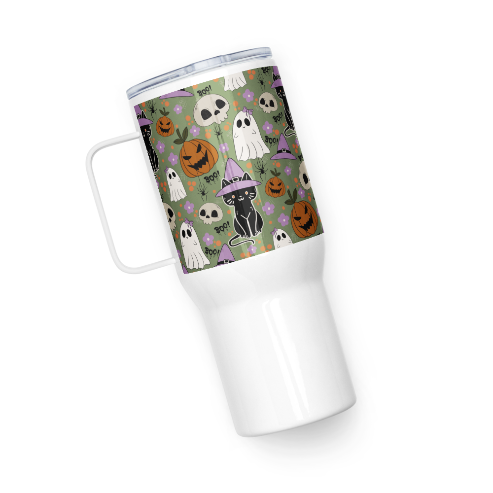 Halloween Vibe Travel mug with a handle