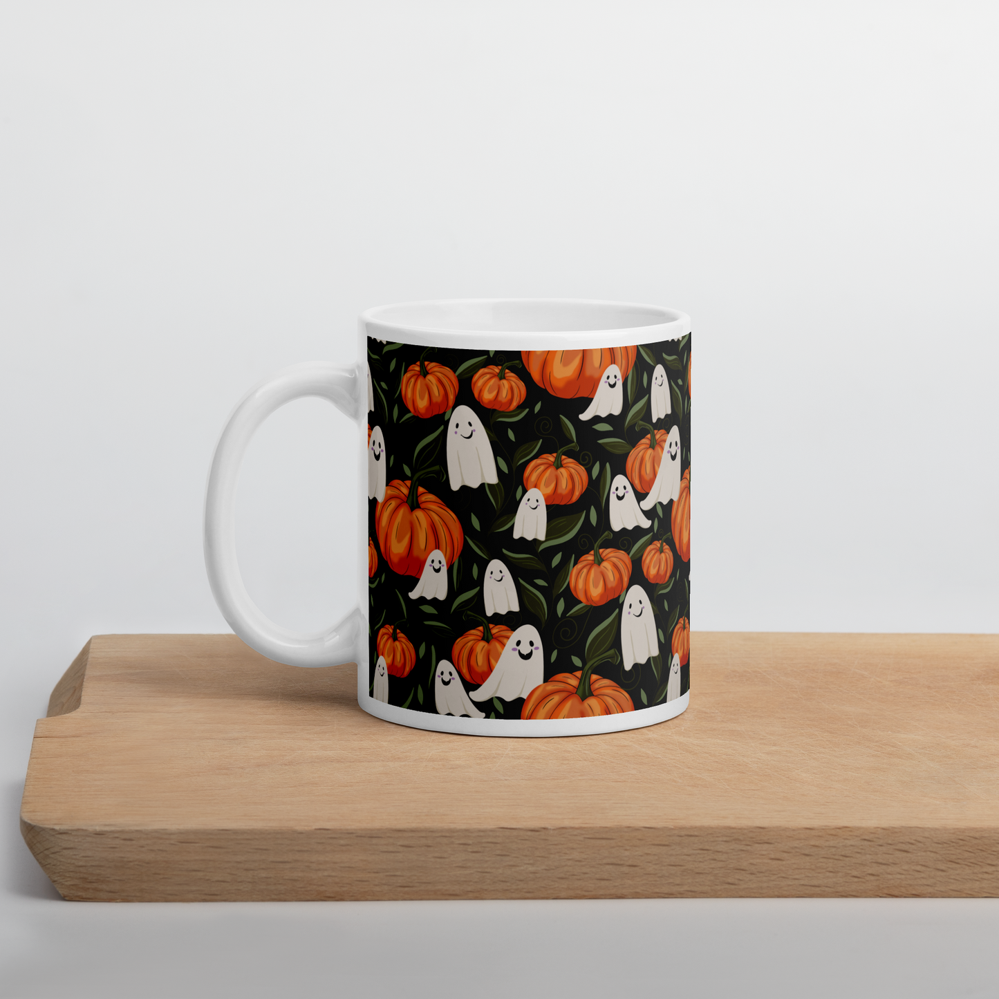 Halloween Pumpkins - Colourful White glossy mug