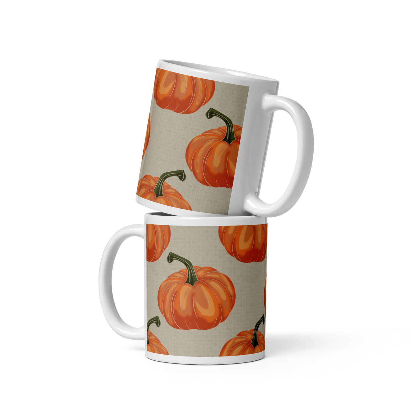 Halloween Pumpkins - White glossy mug