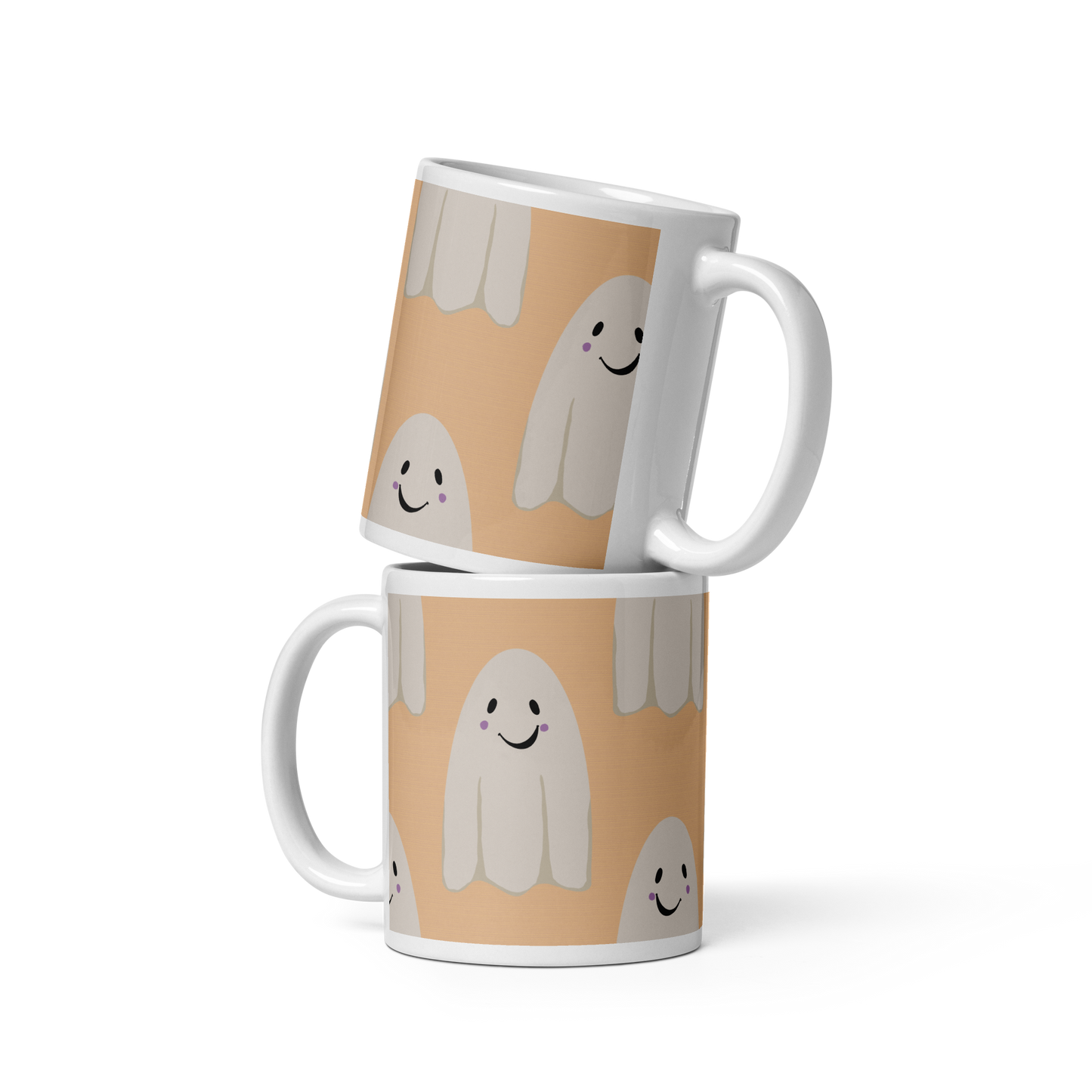 Halloween Ghosts - White glossy mug