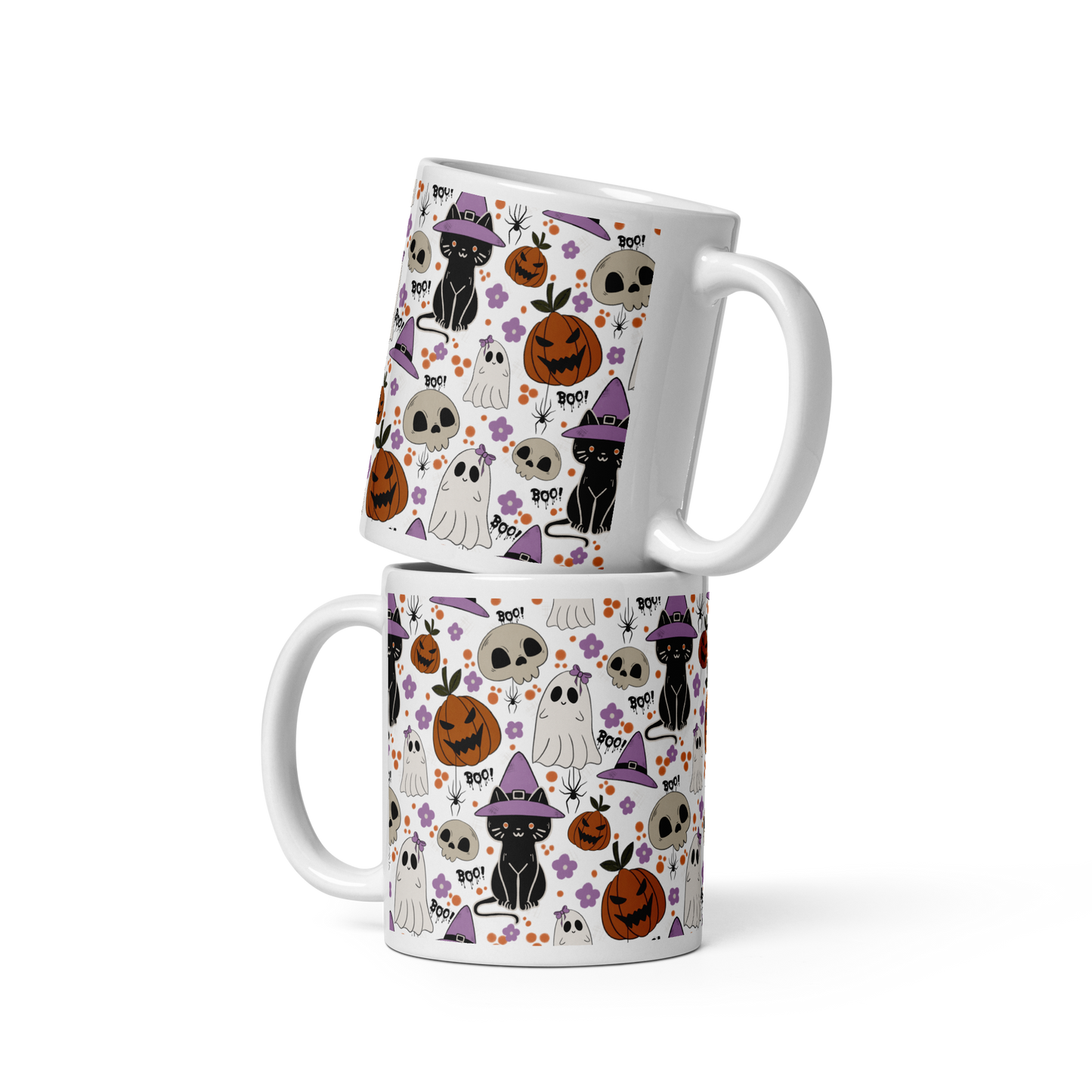 Halloween Vibe White glossy mug