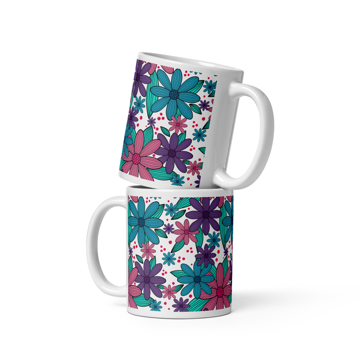 Botanical Arena White glossy mug