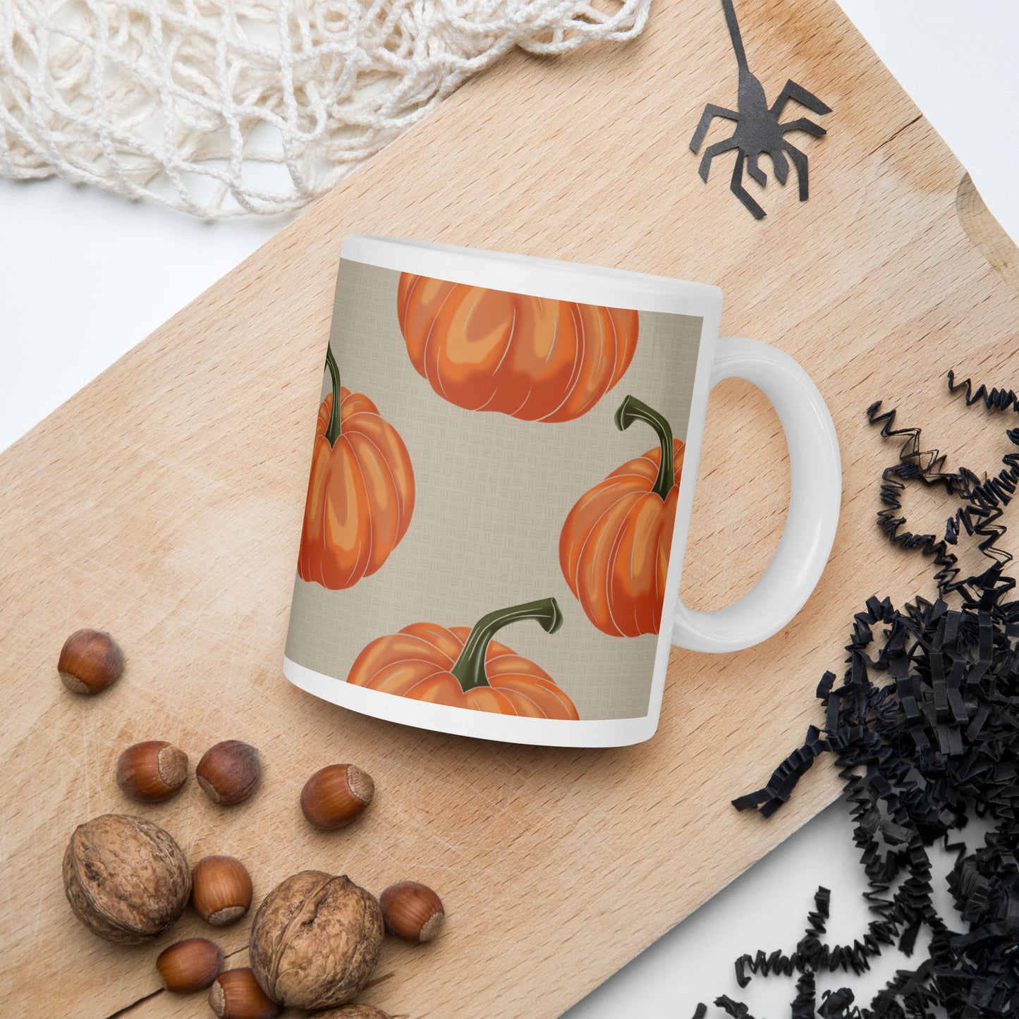 Halloween Pumpkins - White glossy mug