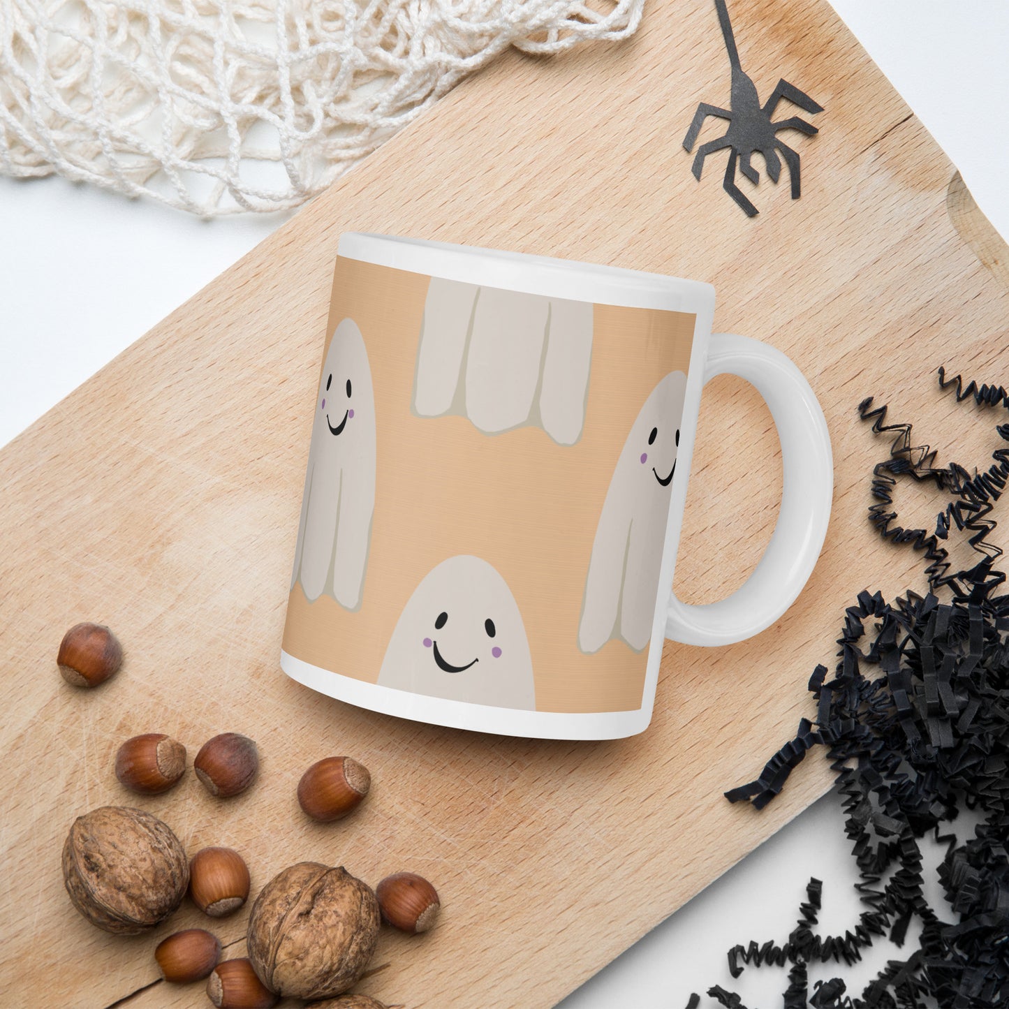 Halloween Ghosts - White glossy mug