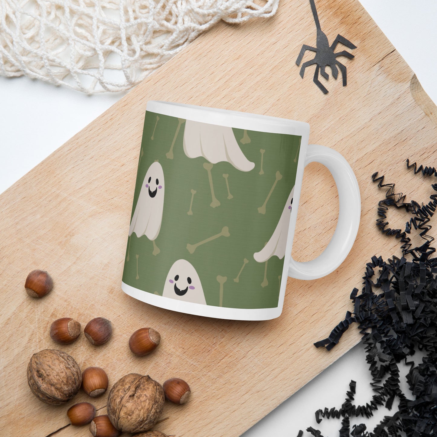 Halloween Ghosts - White glossy mug