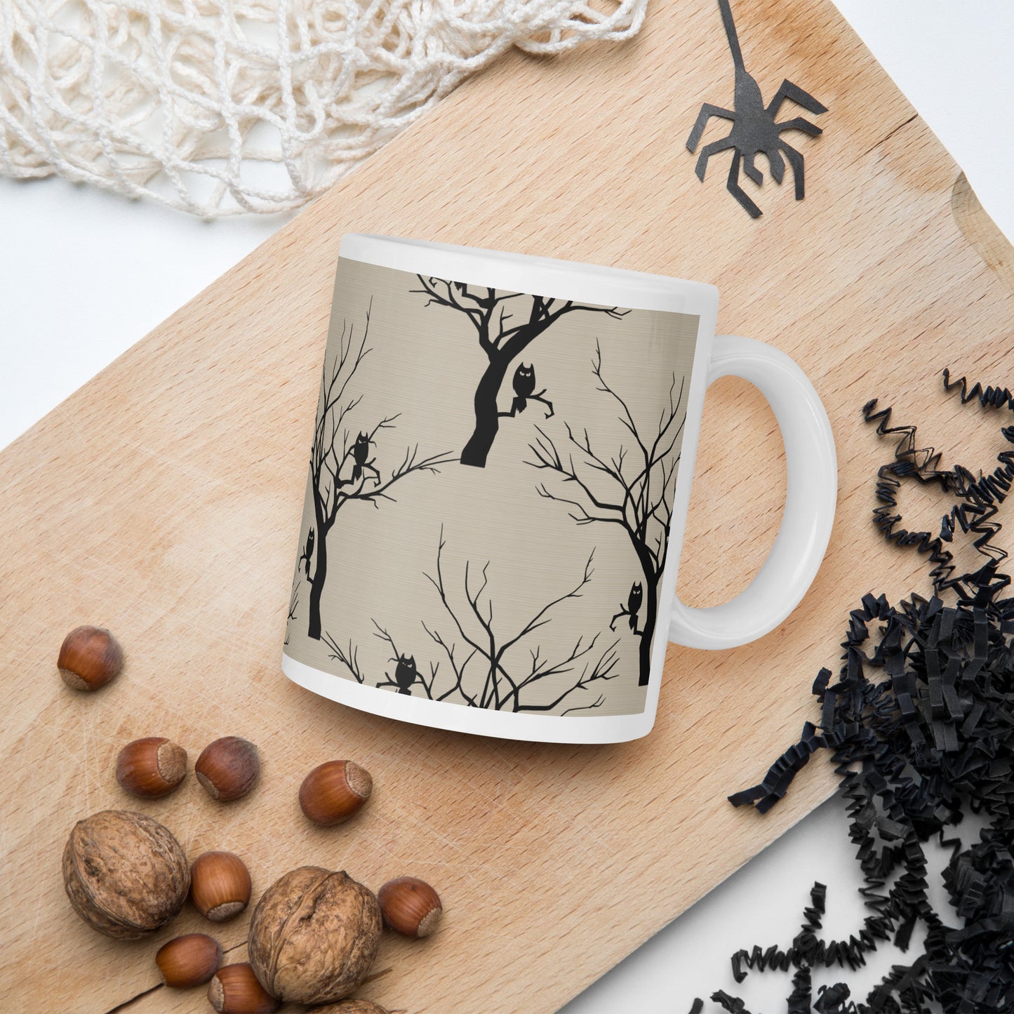 Halloween Trees - White glossy mug