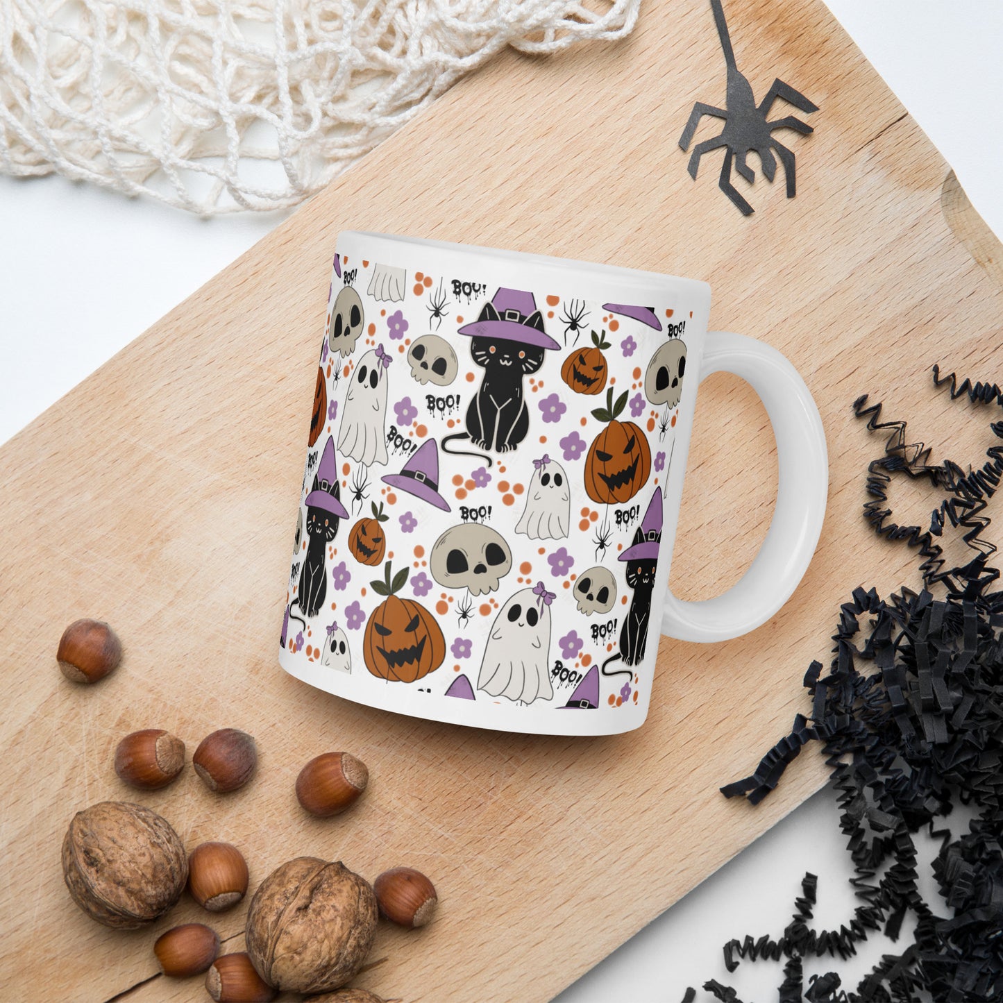 Halloween Vibe White glossy mug