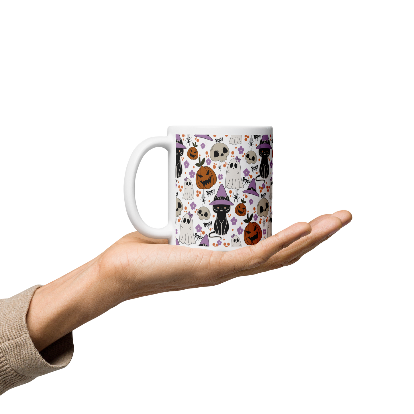 Halloween Vibe White glossy mug