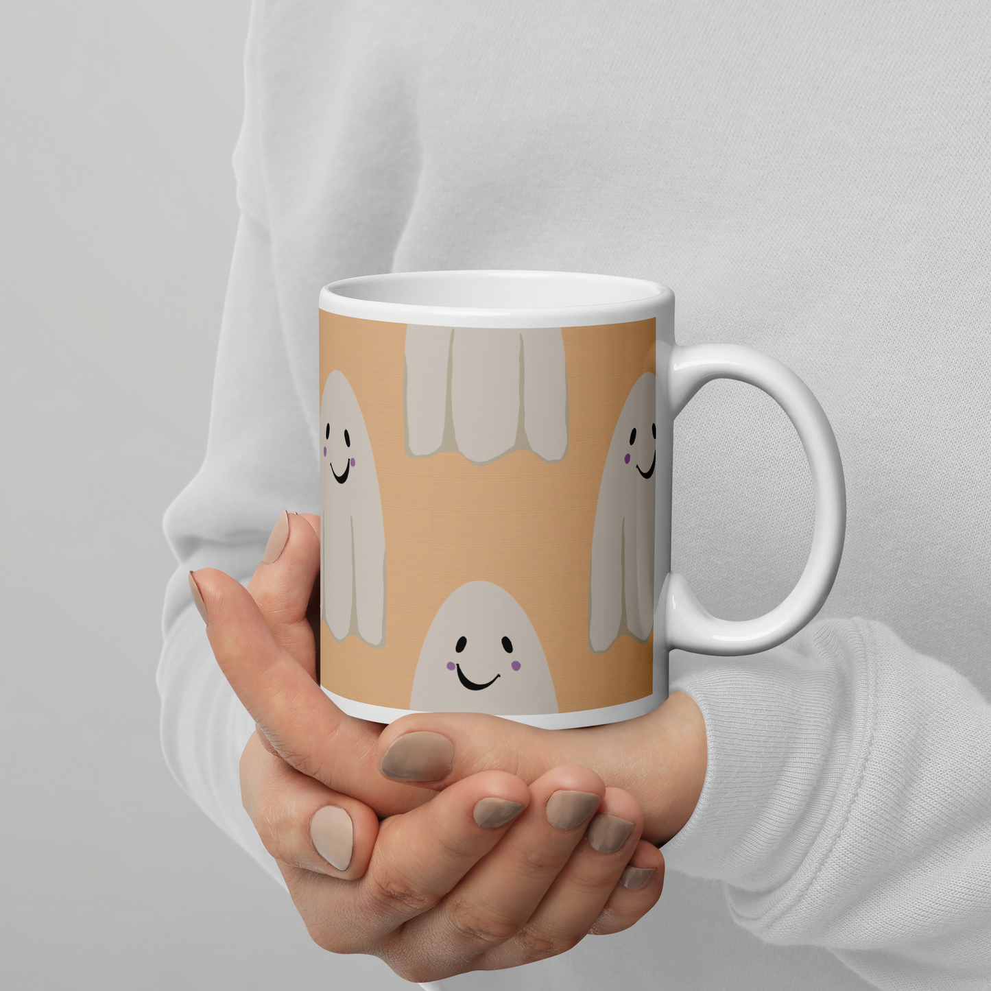 Halloween Ghosts - White glossy mug