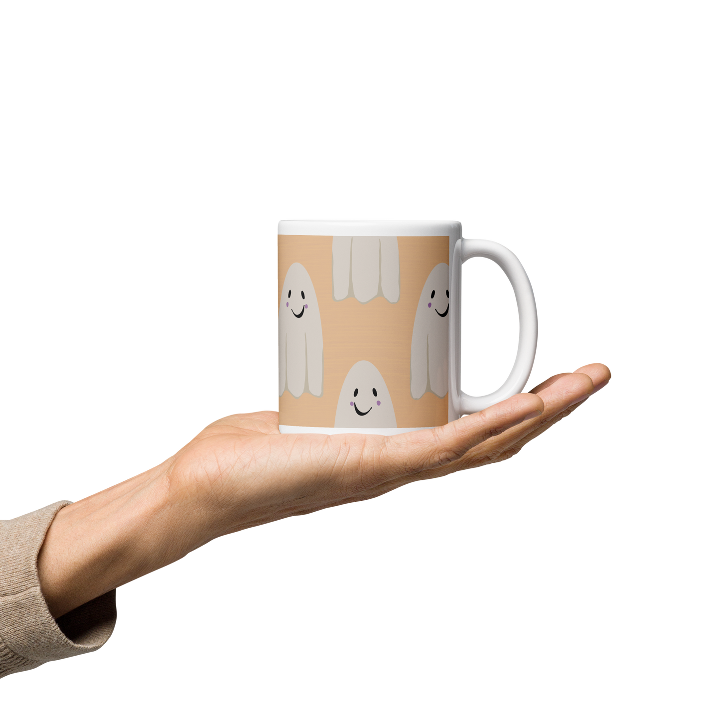 Halloween Ghosts - White glossy mug