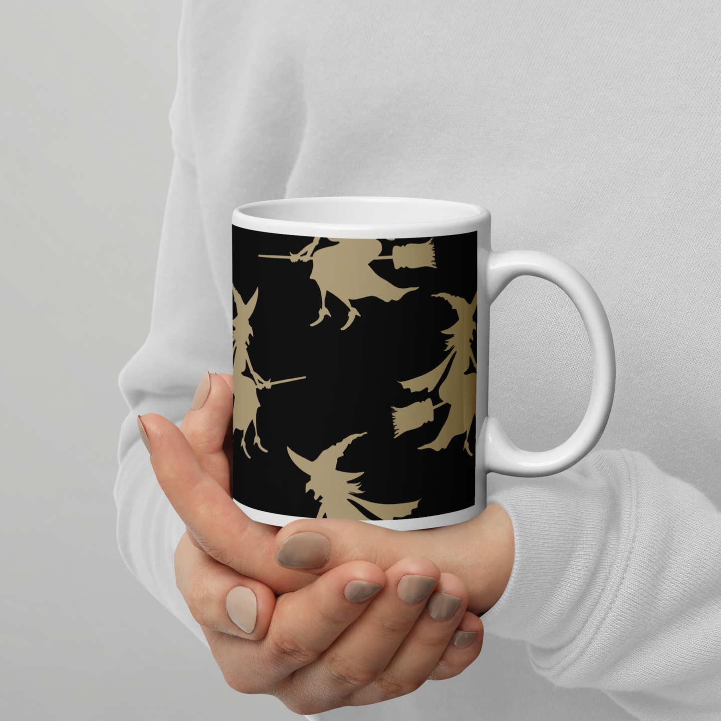 Halloween Witches - White glossy mug