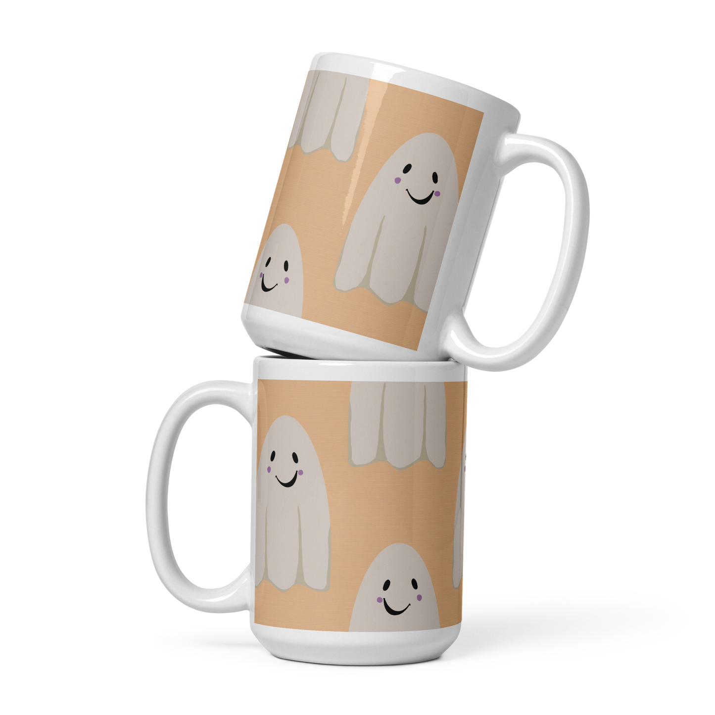 Halloween Ghosts - White glossy mug