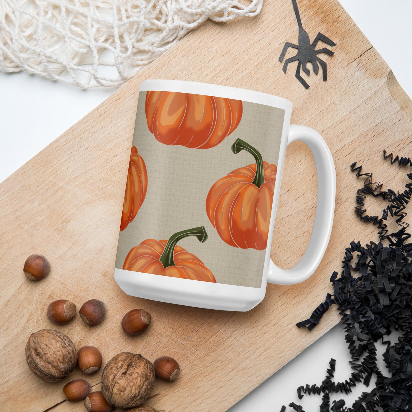 Halloween Pumpkins - White glossy mug