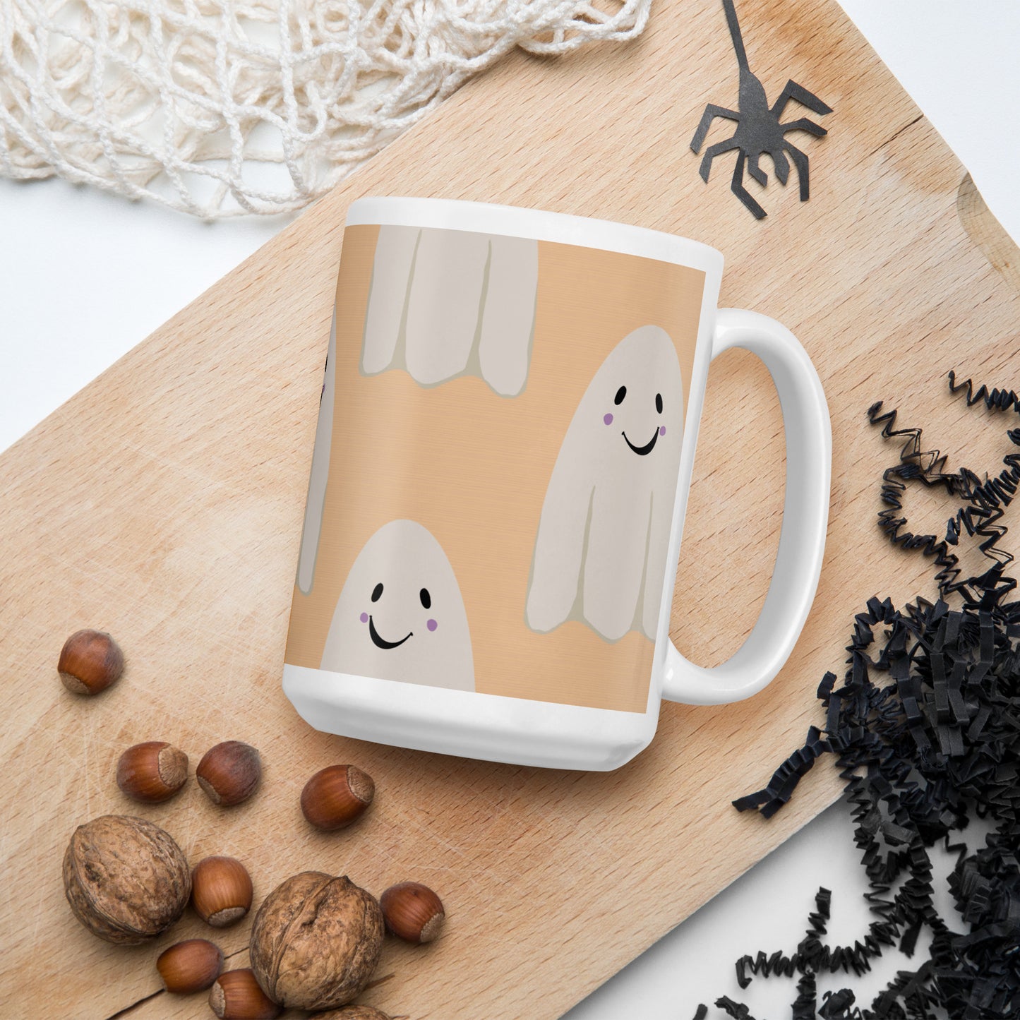 Halloween Ghosts - White glossy mug