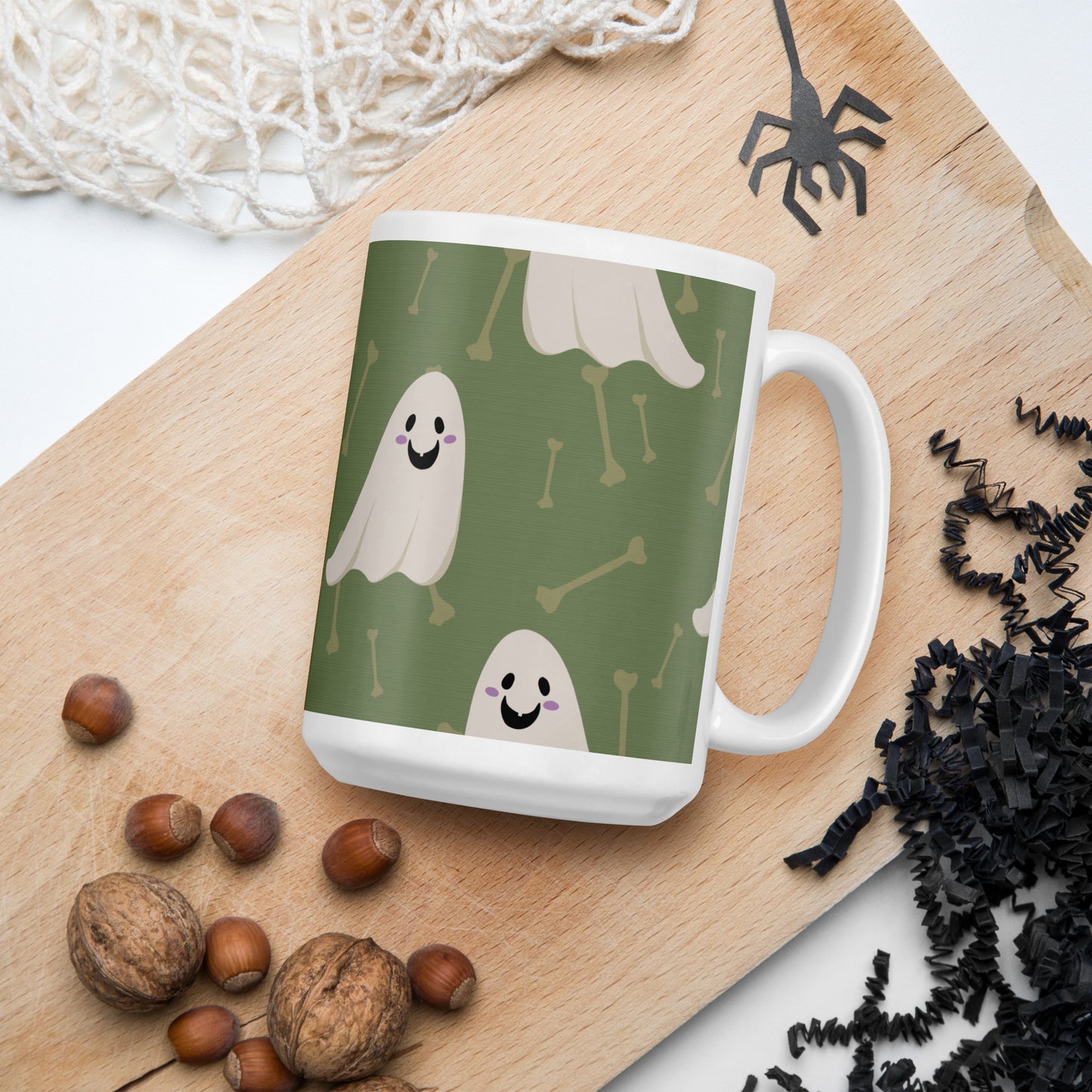 Halloween Ghosts - White glossy mug