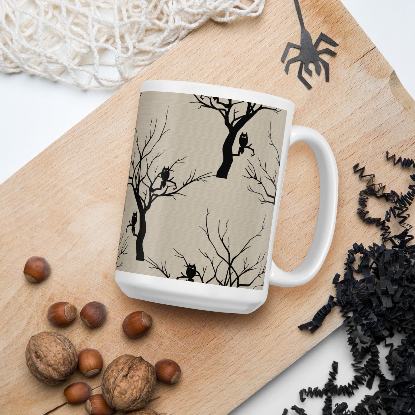 Halloween Trees - White glossy mug