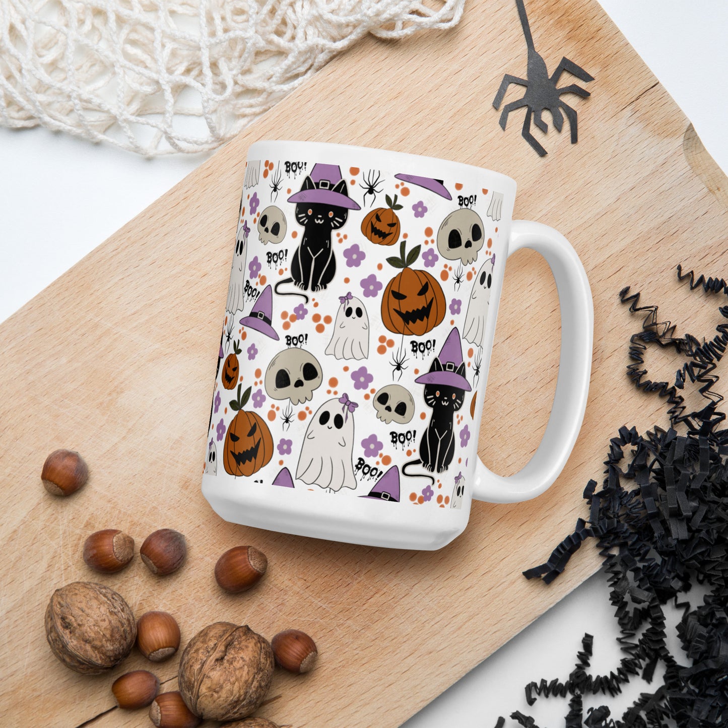 Halloween Vibe White glossy mug