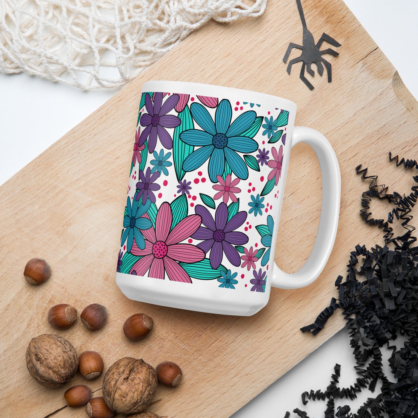 Botanical Arena White glossy mug