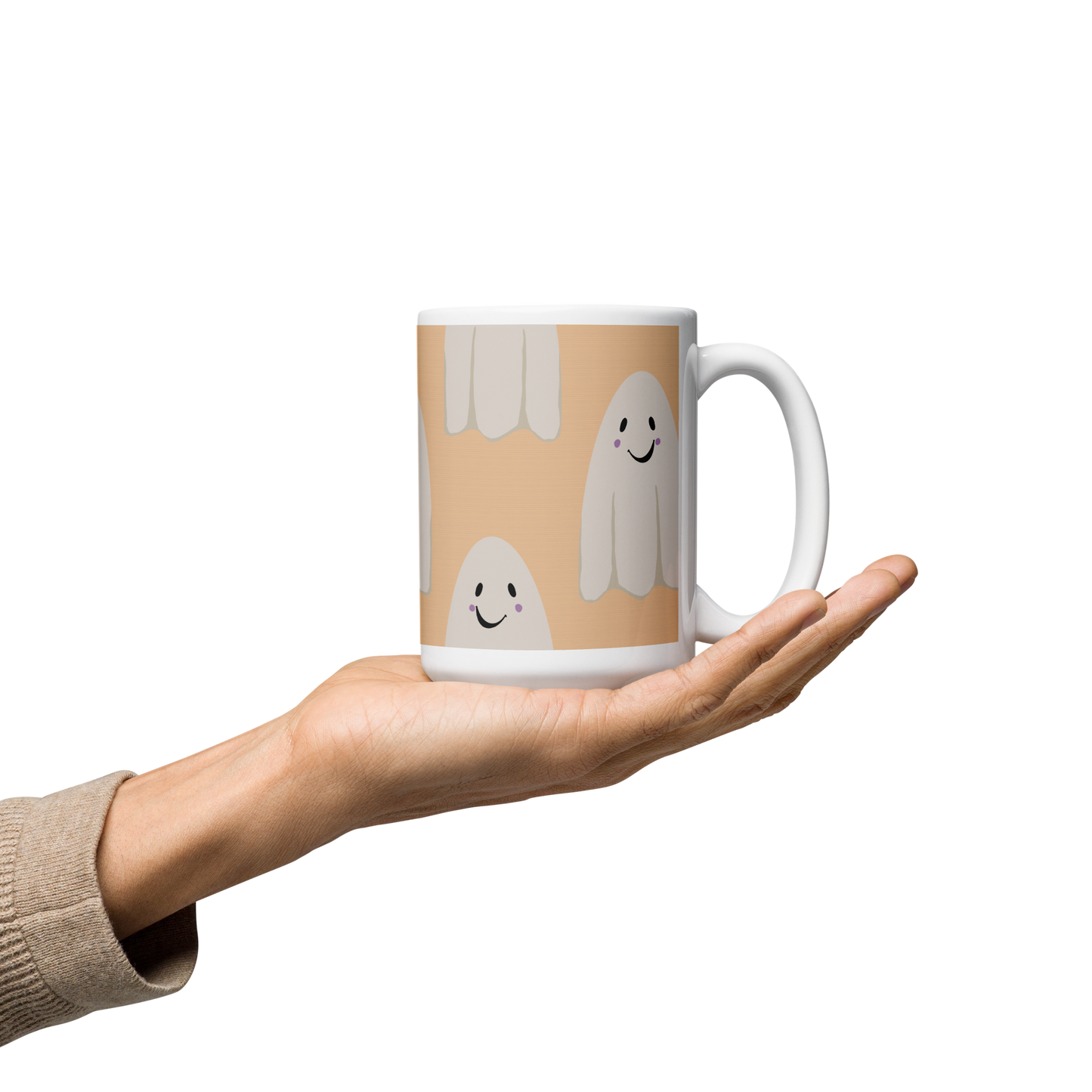 Halloween Ghosts - White glossy mug