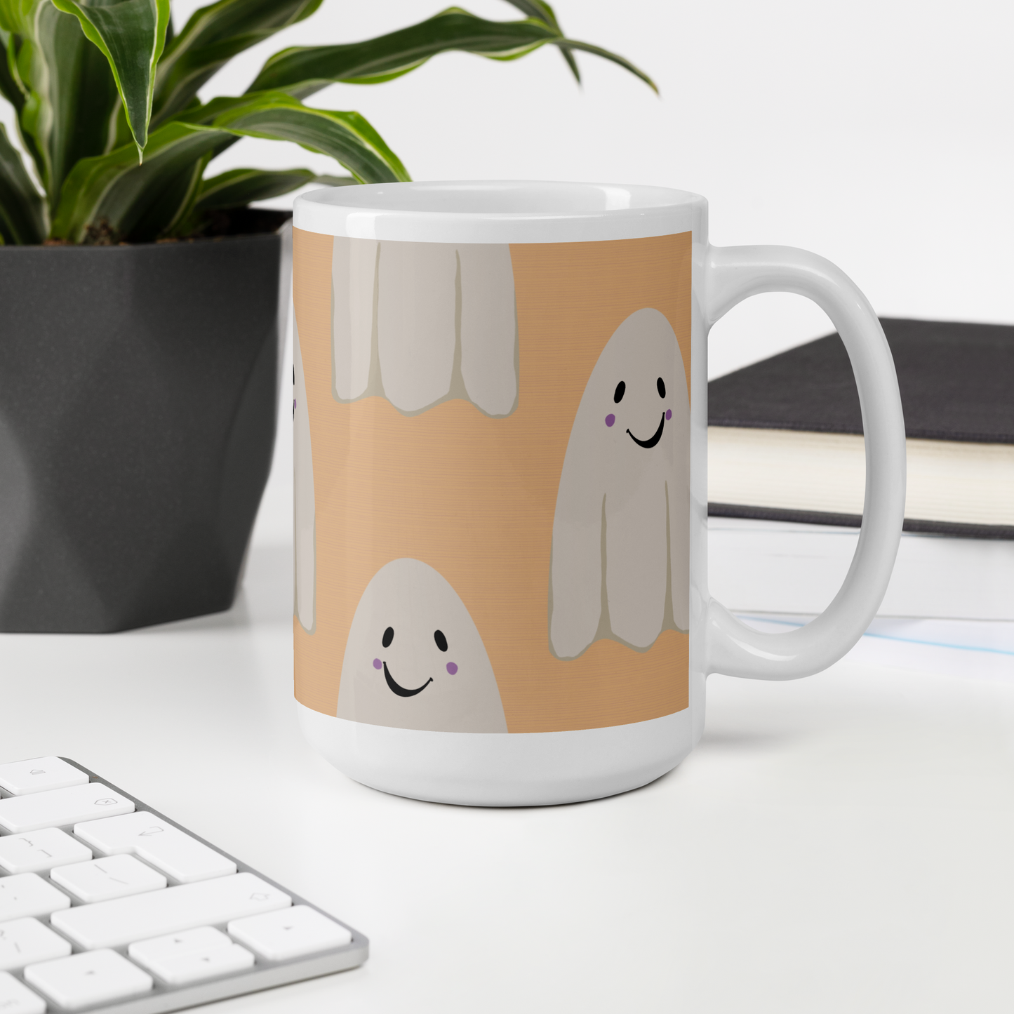 Halloween Ghosts - White glossy mug