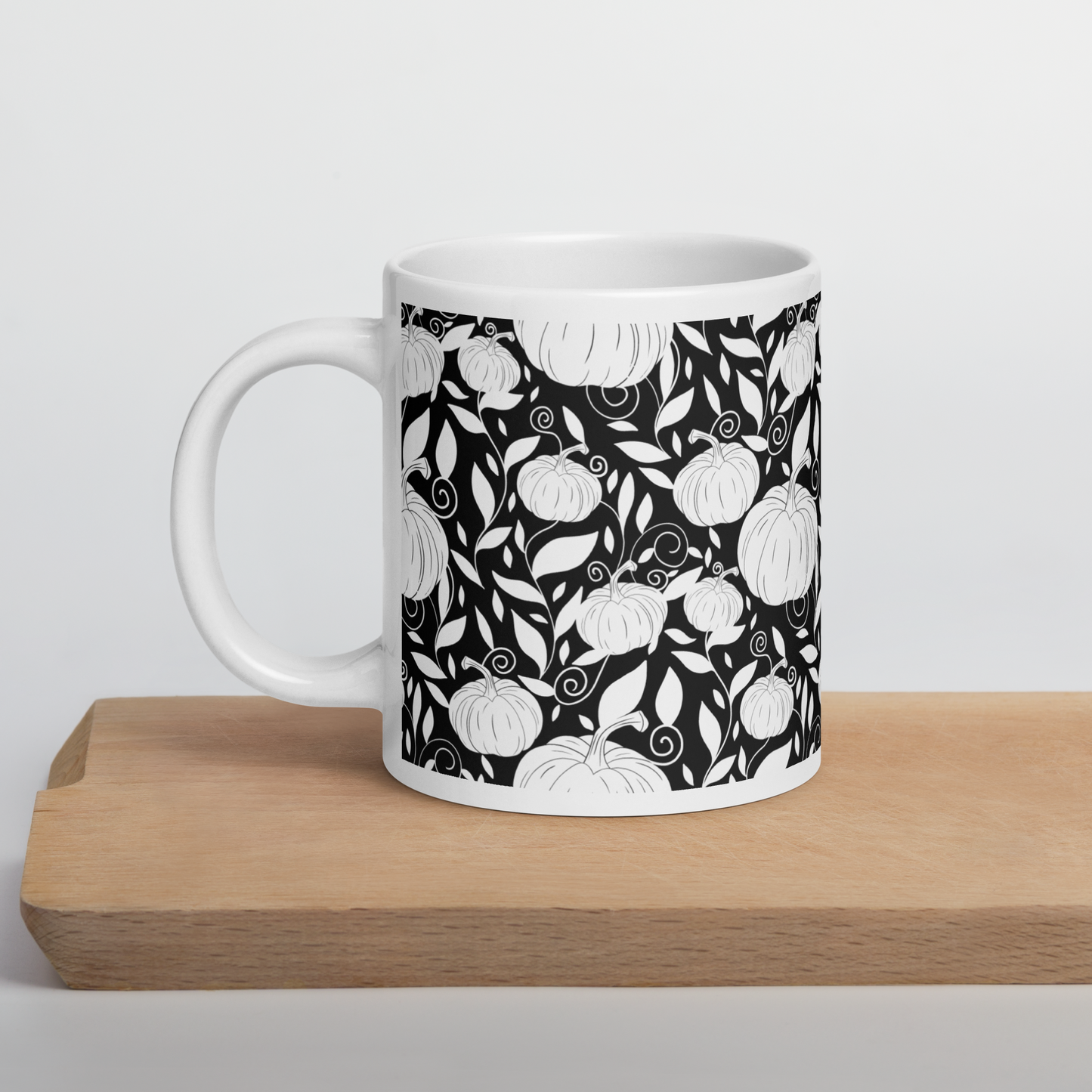 Halloween Pumpkins White glossy mug