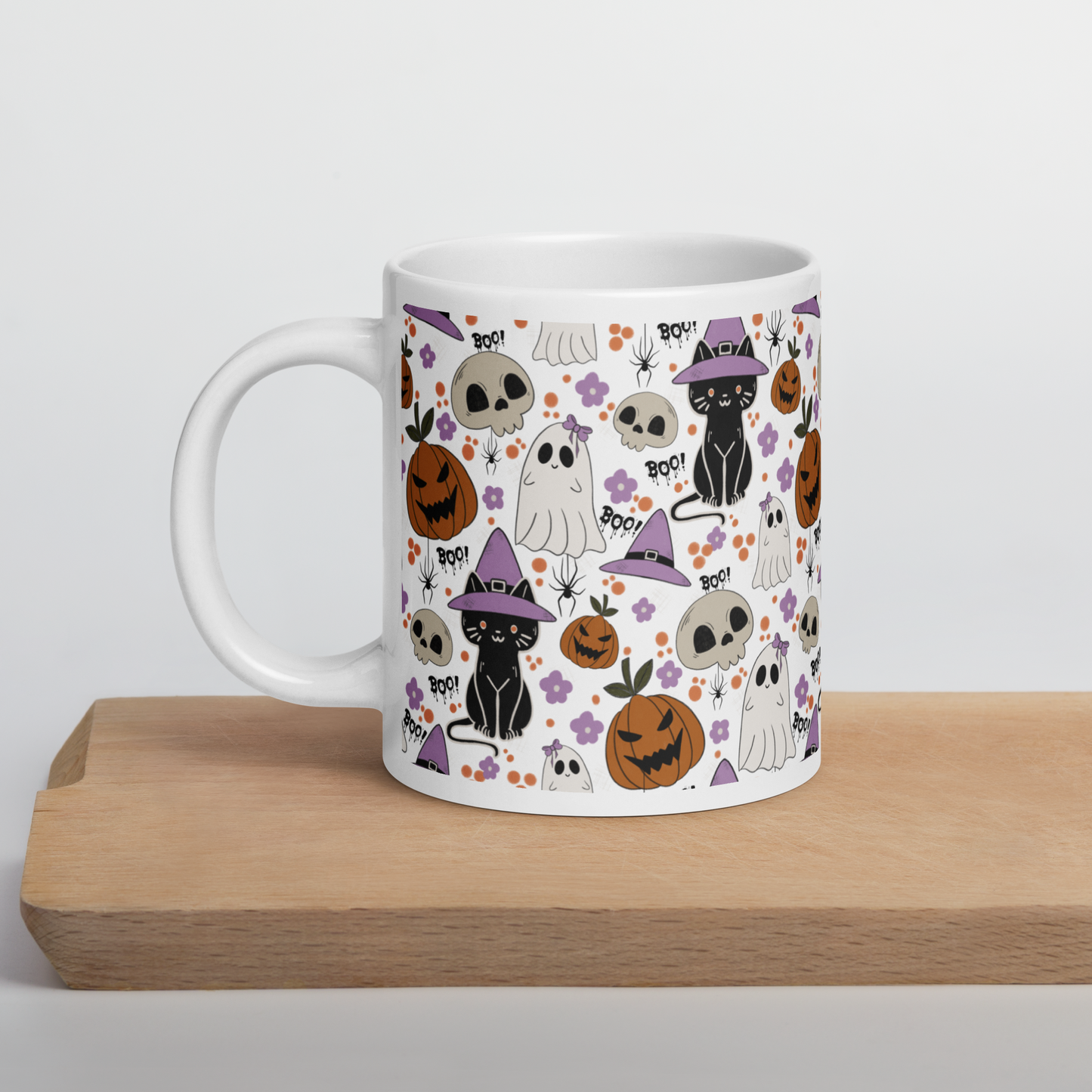 Halloween Vibe White glossy mug