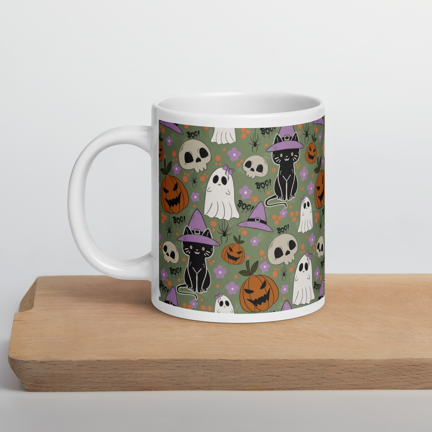 Halloween Vibe White glossy mug