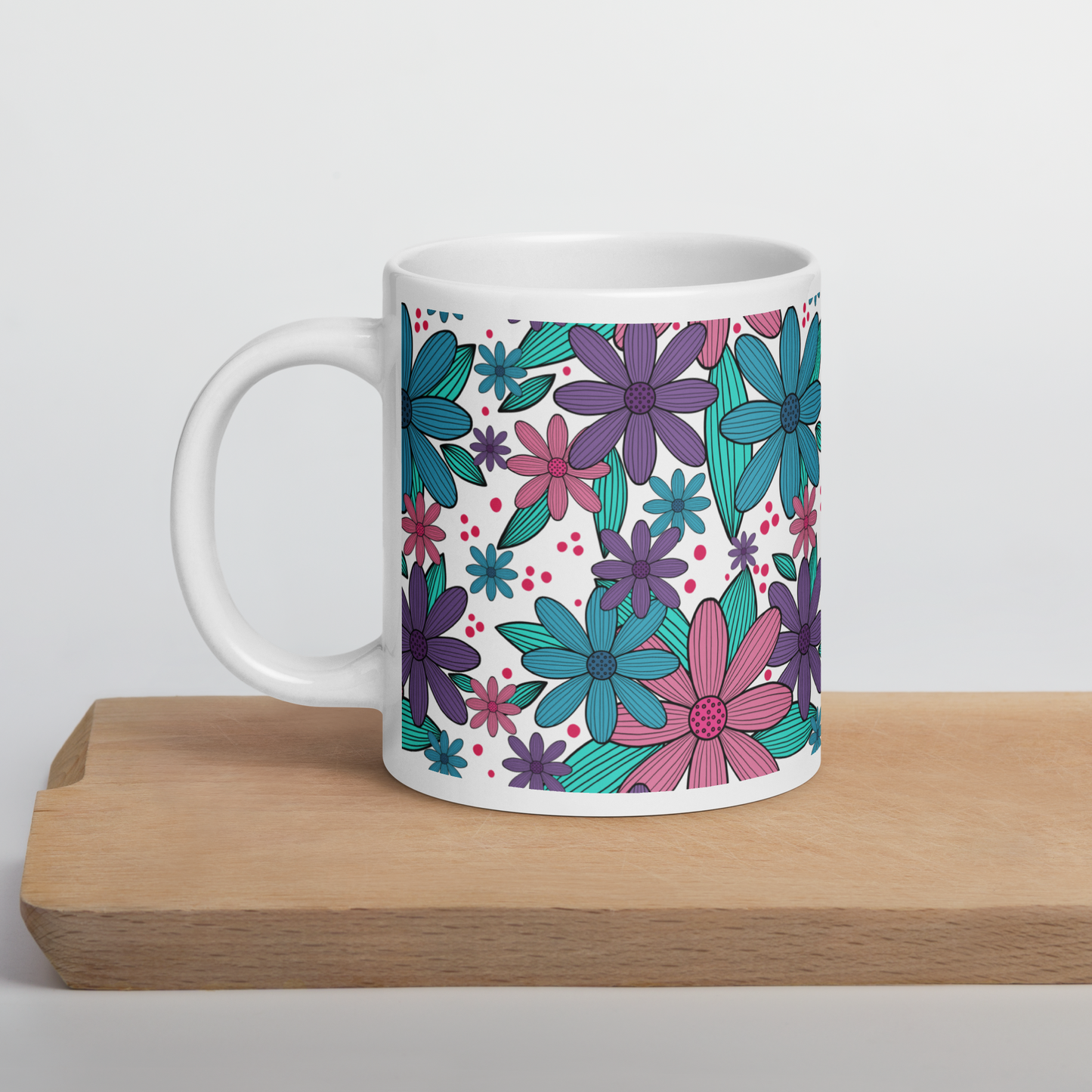 Botanical Arena White glossy mug