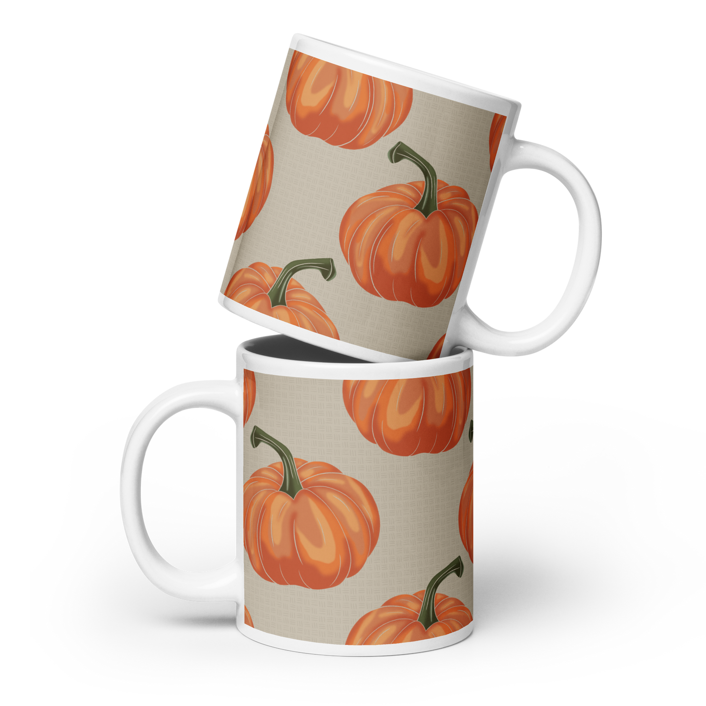 Halloween Pumpkins - White glossy mug