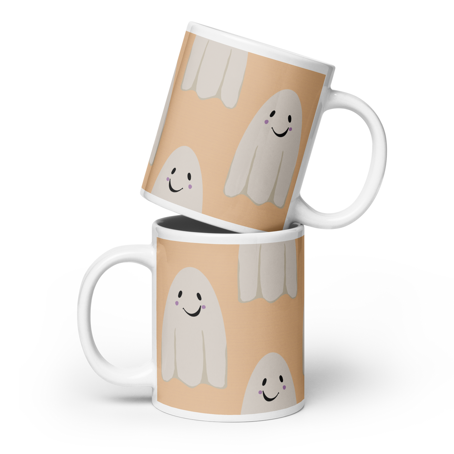 Halloween Ghosts - White glossy mug