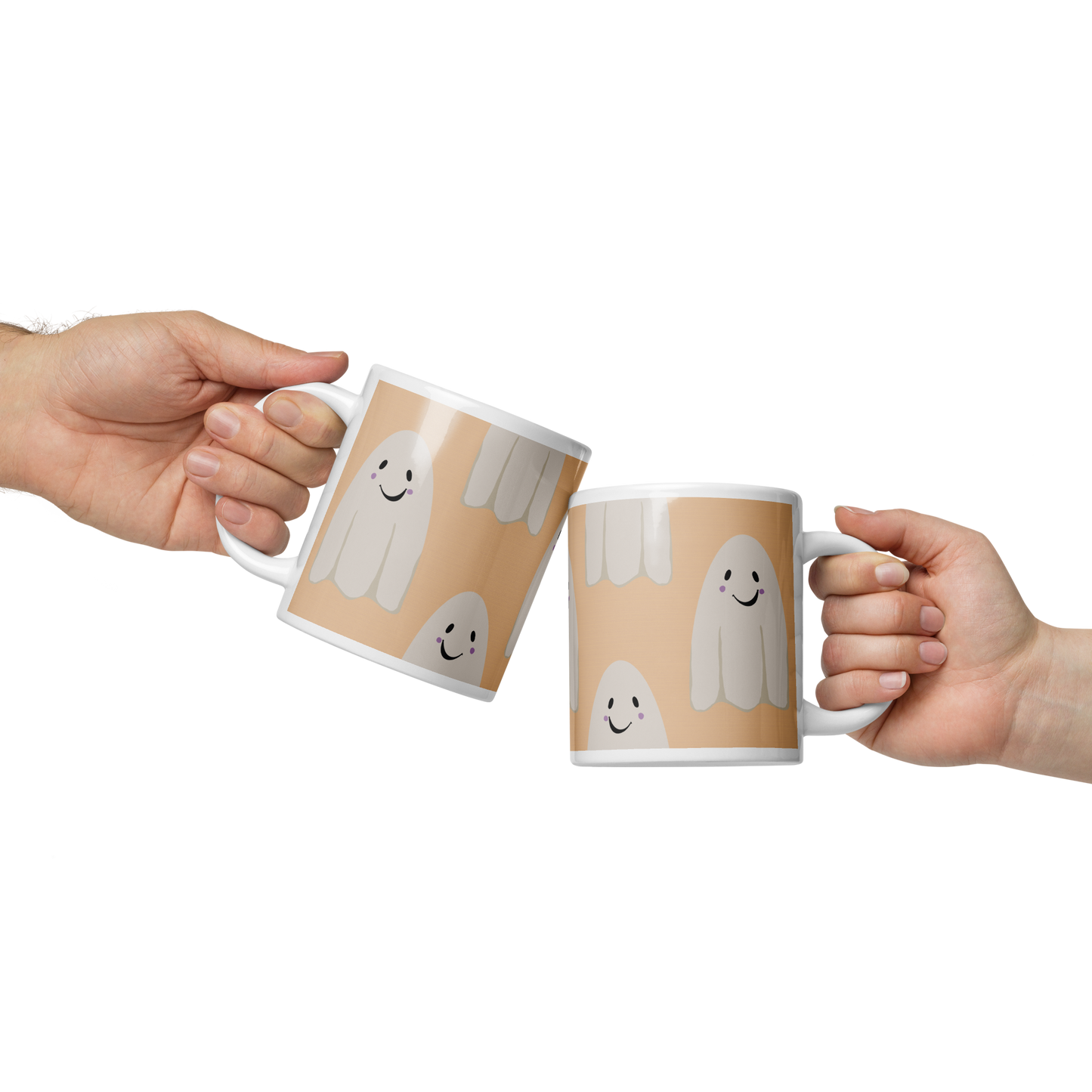 Halloween Ghosts - White glossy mug