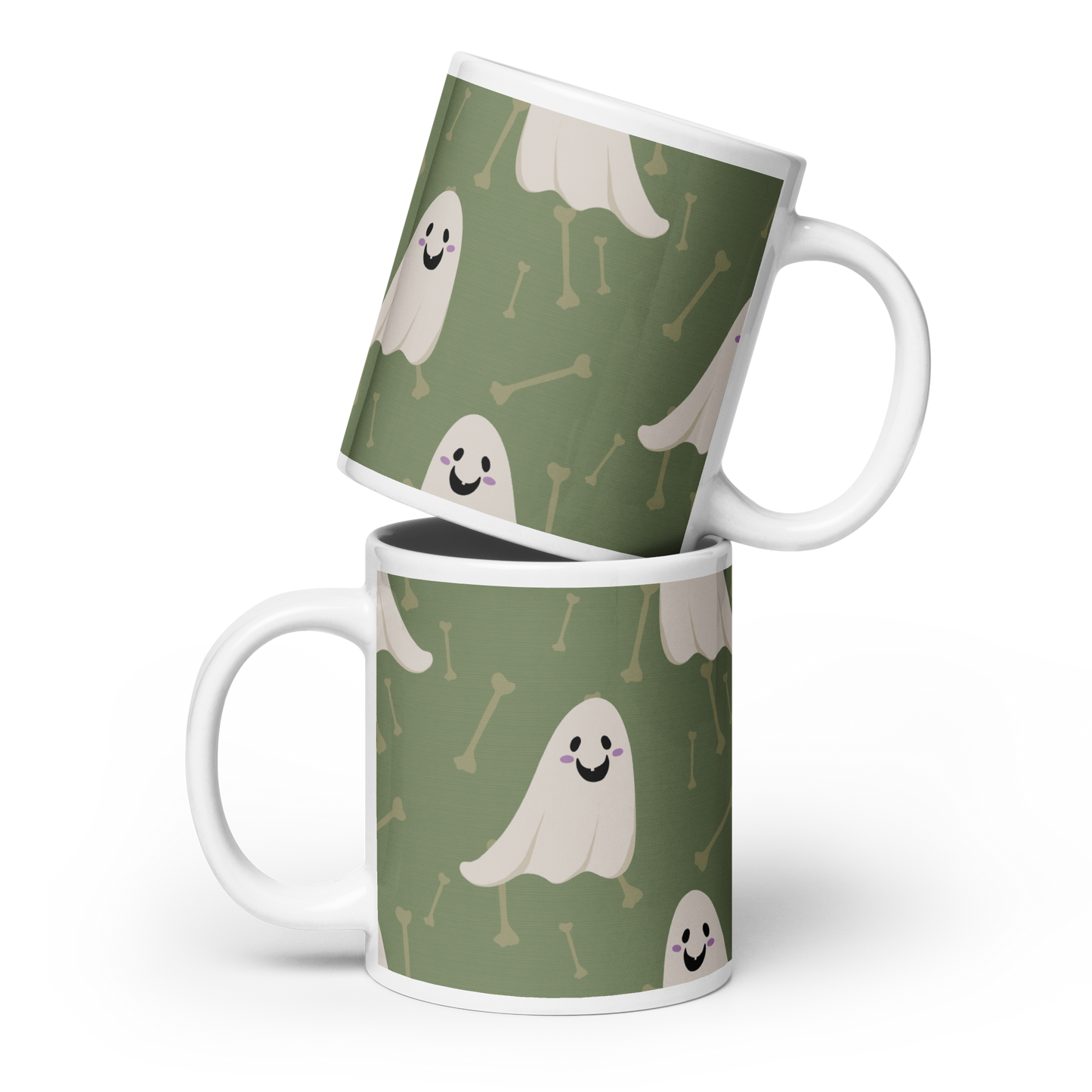 Halloween Ghosts - White glossy mug