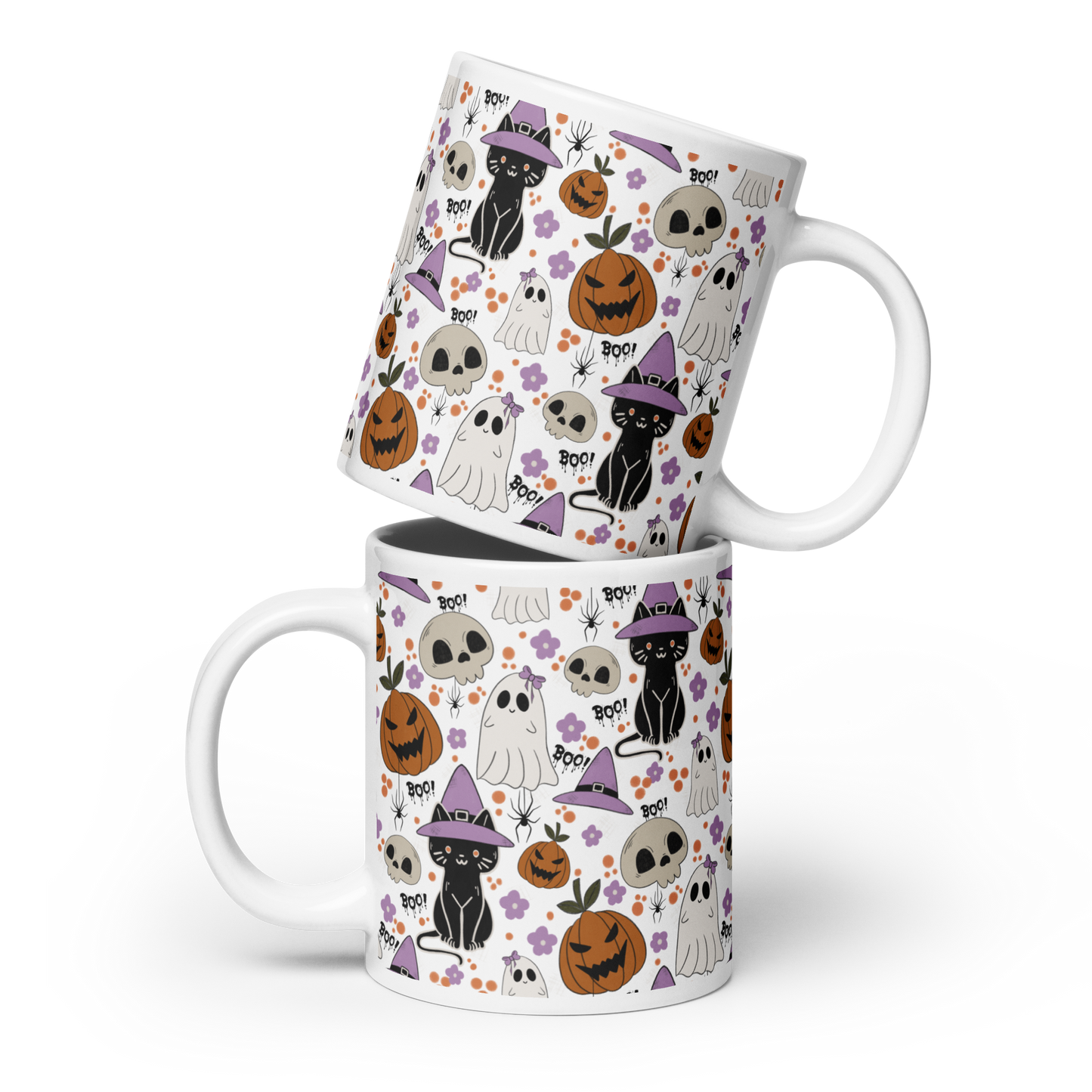 Halloween Vibe White glossy mug